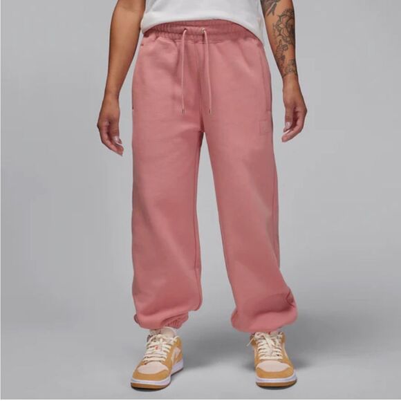 JORDAN FLIGHT Fleece Sweatpants Red Stardust Size Medium - Picture 1 of 6